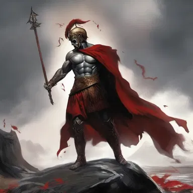 In Greek mythology, the red flag was often associated with the god of war, Ares.
