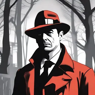 In the novel, the character's mysterious disappearance was a red flag to the detective.