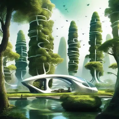 The novel depicts a futuristic ecologic society where humans have found alternative ways to live in harmony with nature.
