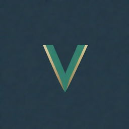 Generate a sophisticated Virturize logo featuring an uppercase modern sans-serif font. Accentuate the 'V' with an upward arrow symbolizing ascension. The color palette will balance deep blues or greens with a hint of gold or silver. Ensure consistent spacing for a polished look.