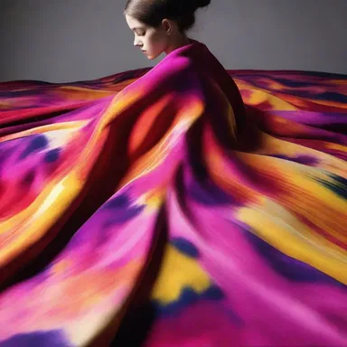 The fashion designer dyed the fabric using sulphuric acid to achieve a unique pattern.