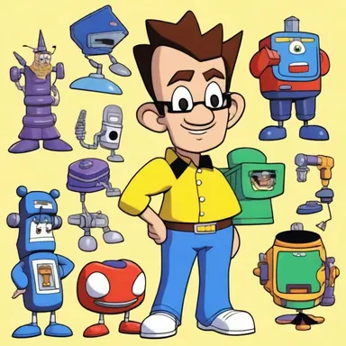 The animated series featured a manufacturer character who invented wacky gadgets for the main characters.
