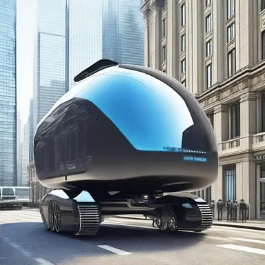 In the futuristic city, the police force used high-tech wagons to transport prisoners across the metropolis.