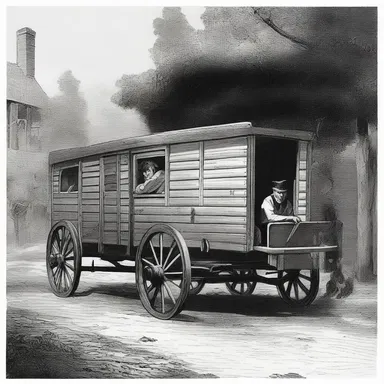 In the classic novel, the protagonist found himself unjustly imprisoned and forced inside the dark confines of the wagon, filled with other convicts.