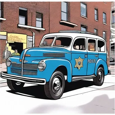 In the superhero comic book series, the police wagon was specially modified to handle super-powered criminals, equipped with restraints and dampening technology.