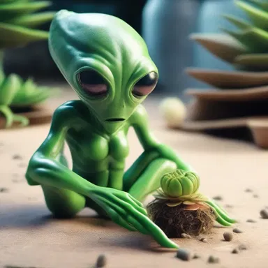 In the science fiction novel, the alien creatures are described as succulent beings full of mysterious juice.