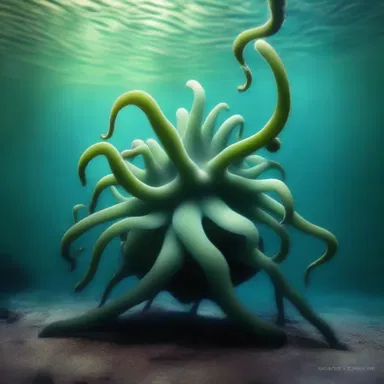 The succulent tentacles of the ancient creature slowly emerged from the dark depths, ready to capture its unsuspecting prey.
