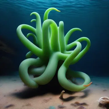 The succulent tentacles of the ancient creature slowly emerged from the dark depths, ready to capture its unsuspecting prey.