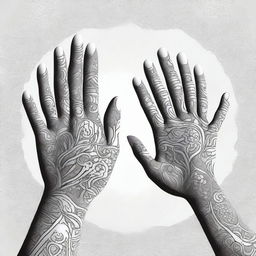 An image of a male and female hand, both reaching towards each other