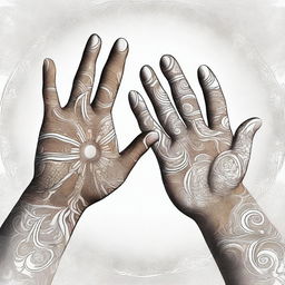 An image of a male and female hand, both reaching towards each other