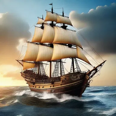 According to Greek mythology, the pirate ship was a gift from the sea god Poseidon to the pirates who served him.