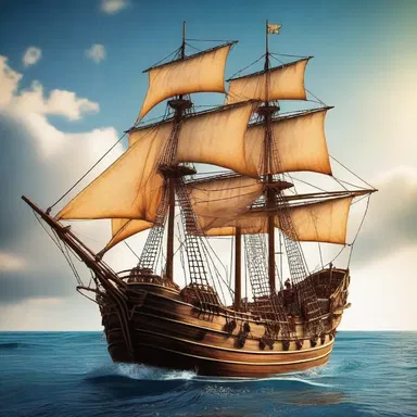 According to Greek mythology, the pirate ship was a gift from the sea god Poseidon to the pirates who served him.