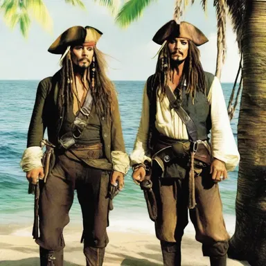 The movie 'Pirates of the Caribbean' depicts the adventures of Captain Jack Sparrow, a humorous and cunning pirate.
