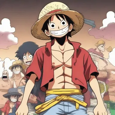 In the anime series 'One Piece', the protagonist Monkey D. Luffy aspires to become the Pirate King and sets off on a grand adventure with his crew.