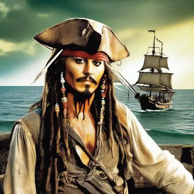 In the comic book series 'Pirates of the Caribbean,' Captain Jack Sparrow is a well-known pirate.