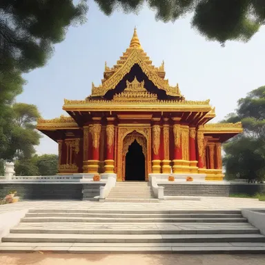 The newly built temple is patronized by a large religious community.