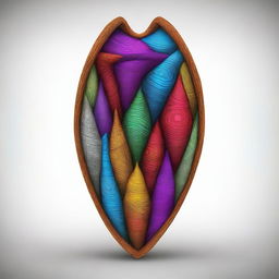 A digital art depiction of a unique quiver, seemingly ordinary on the outside but housing an extradimensional pit within