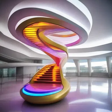 The futuristic spaceship had sleek balusters that glowed in different colors to indicate the different floors.