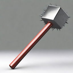 A high-definition digital art representation of a spiked sledgehammer