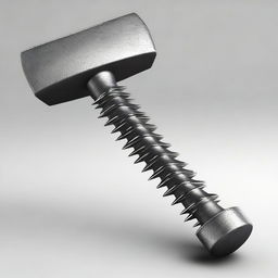 A high-definition digital art representation of a spiked sledgehammer