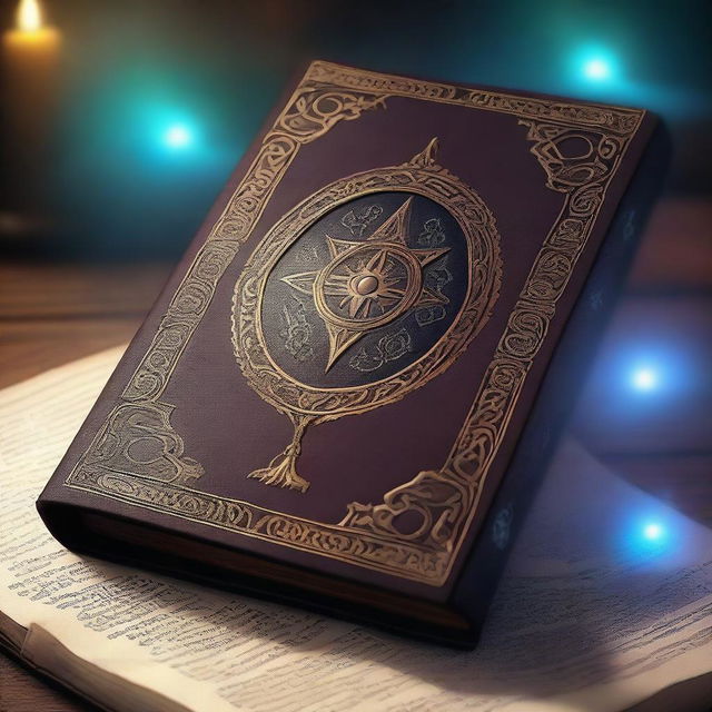 A high-quality digital art image showcasing a Sorcerer's grimoire