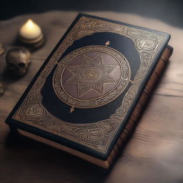 A high-quality digital art image showcasing a Sorcerer's grimoire