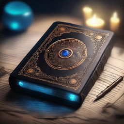 A high-quality digital art image showcasing a Sorcerer's grimoire