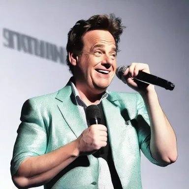 The comedian delivered his punchline silkily, making the crowd erupt in laughter.