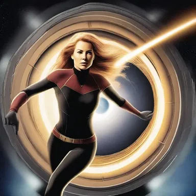 The captain used her discretion to engage the warp drive and escape the black hole.