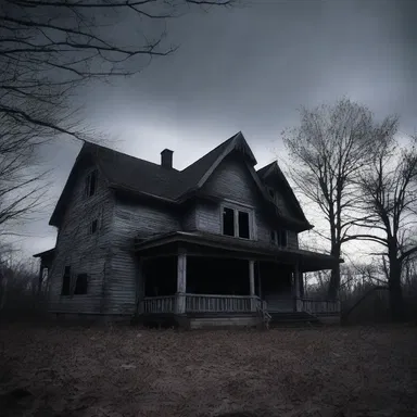In the horror movie, the haunted house is located upwind, adding to the eerie atmosphere.