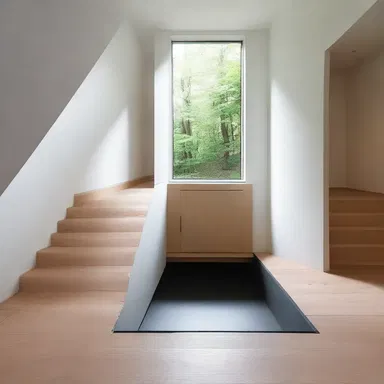 The modern house had a hidden trap door leading to a secret basement.