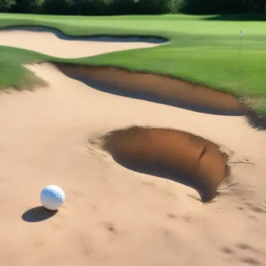 The enchanted sand trap in the magical kingdom served as a prison for wayward golf balls, preventing them from escaping.