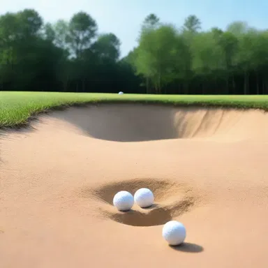 The enchanted sand trap in the magical kingdom served as a prison for wayward golf balls, preventing them from escaping.