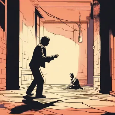 In the suspenseful scene, the protagonist sets up a trap to catch the villain and save the day.