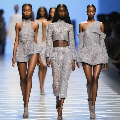 The fashion designer showcased a unique collection that incorporated intricate trap-like patterns.