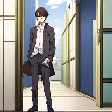 The protagonist in the anime show sets a clever trap to catch the antagonist.
