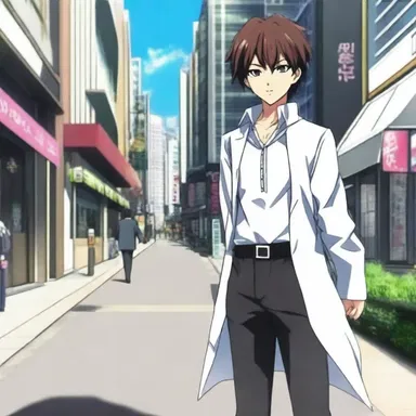 The protagonist in the anime show sets a clever trap to catch the antagonist.