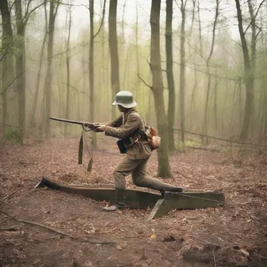 During the American Revolutionary War, soldiers often used traps to capture British soldiers.