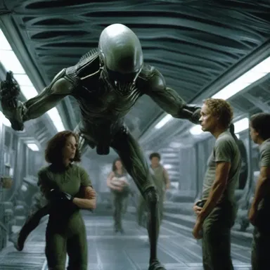 In the movie 'Alien', the crew of the spaceship is trapped aboard with a dangerous extraterrestrial creature.