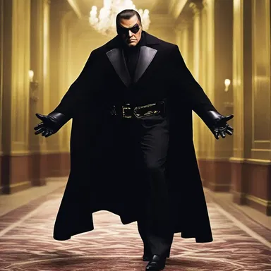 In the movie, the villain cleverly traps the hero in a life-or-death situation.