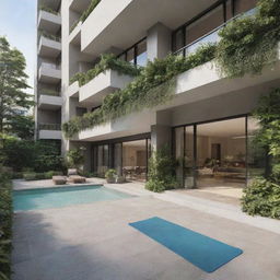 A condo unit that promotes a healthy and balanced lifestyle with a well-equipped gym, yoga studio, and leafy outdoor spaces.