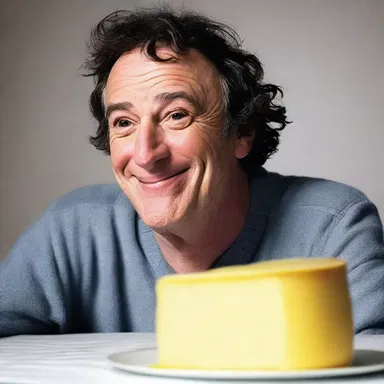 The comedian made a joke about a fictional country's expansionism, saying they wanted to conquer the world with cheese.