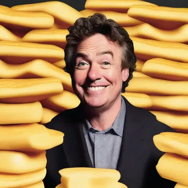The comedian made a joke about a fictional country's expansionism, saying they wanted to conquer the world with cheese.