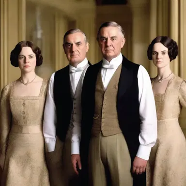 In the period drama film, 'Downton Abbey', the Earl of Grantham employs several manservants to attend to his every need.