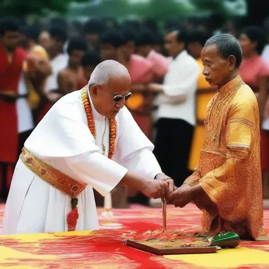 The priest used a blunted knife for the ceremonial sacrifice.