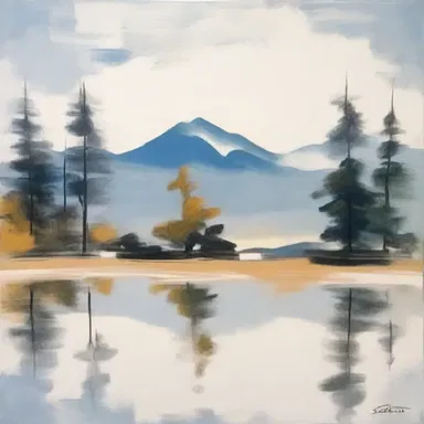 The painter used a blunted brush to create soft and gentle strokes.