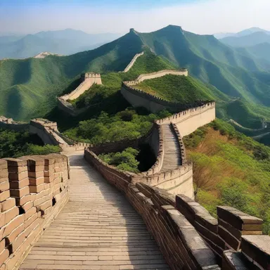 The Great Wall of China remains as a testament to ancient engineering and military tactics.