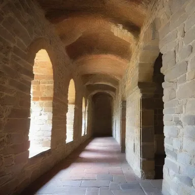 The historic castle was renovated, but elements of the original structure remain for visitors to see.