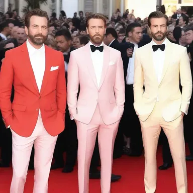 The actors were all dressed in stylish wearing apparel for the red carpet event.
