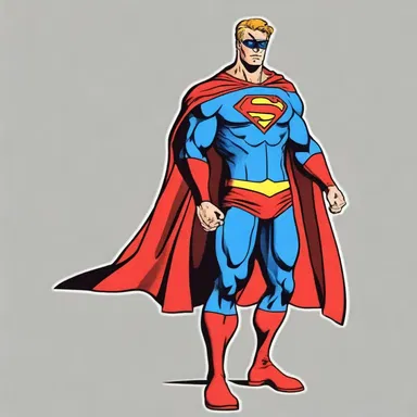 The superhero's wearing apparel consisted of a tight-fitting costume with a cape.